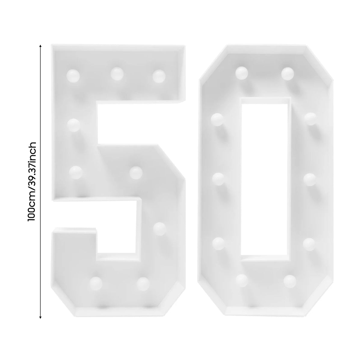 30/40/50/60 LED Light Up Numbers. 30th/40th/50th/60th Birthday Party Decoration Light Up Numbers 