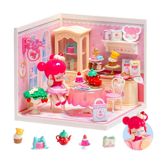Rolife DIY Dollhouse 3D Puzzle Model Building Kit. Nanci Strawberry Teatime Super Creator DIY Craft Kit with LED Light for Home Decor. Holiday Gift for Adults or Teens