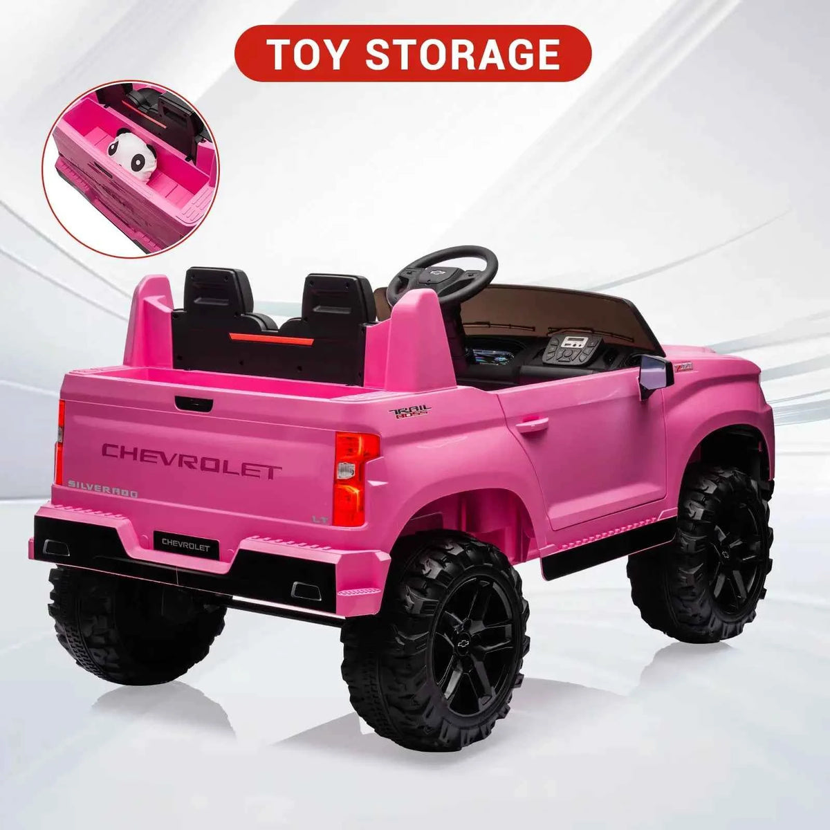 24V 2 Seater Kids Electric Ride On Truck With Parent Remote Control, Dual Motors, Spring Suspension, Music, LED Light
