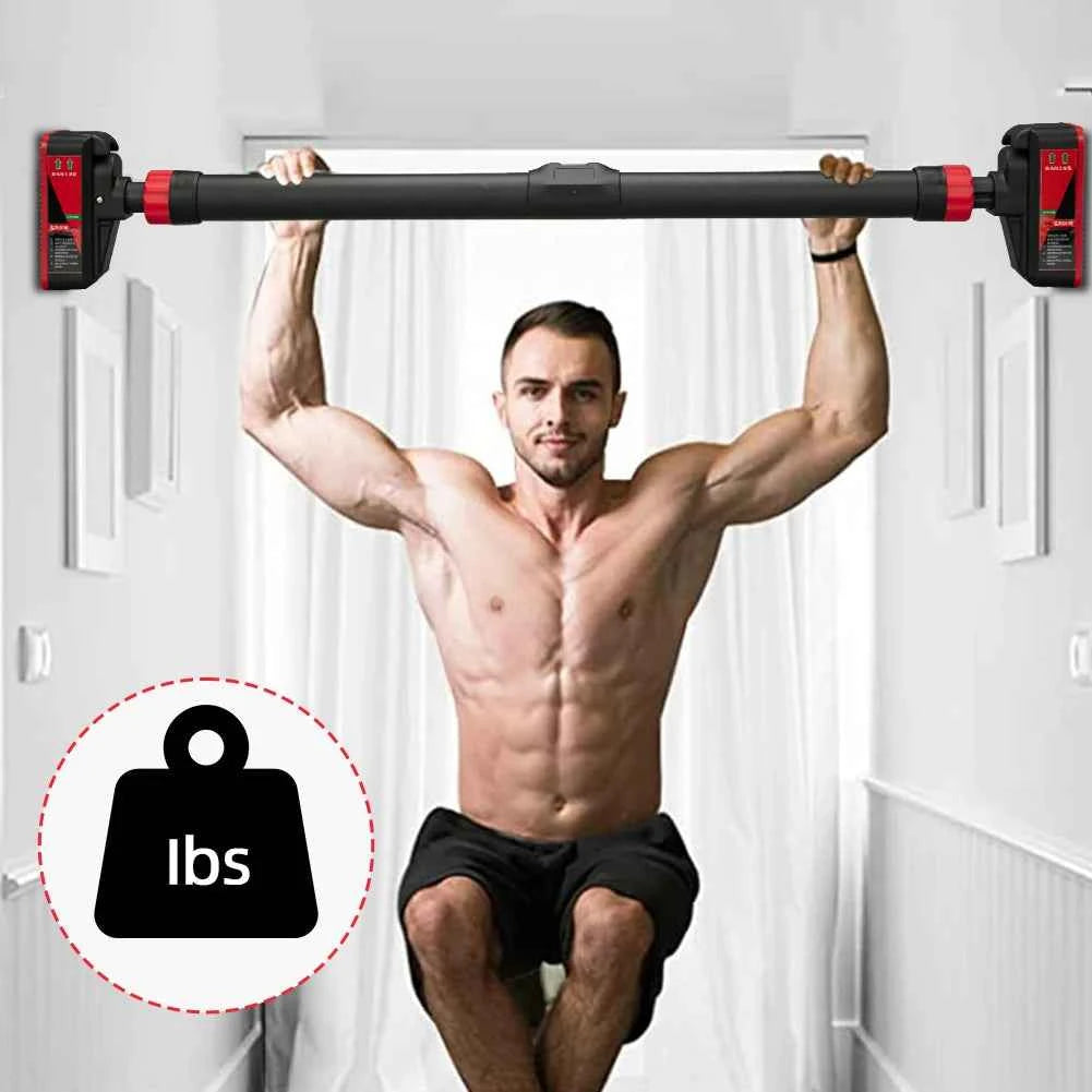 Strength Training Pull-up Bars with Level Gauge 69-92cm Adjustable Width 200kg Max Load Capacity
