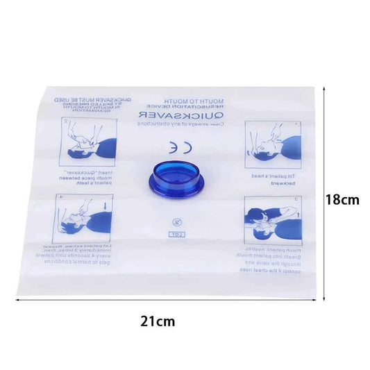 Disposable First Aid Breathing Respirator.  Mouth to Mouth CPR. Face Shield.  Artificial Respiration Breathing Mask. Emergency Rescue