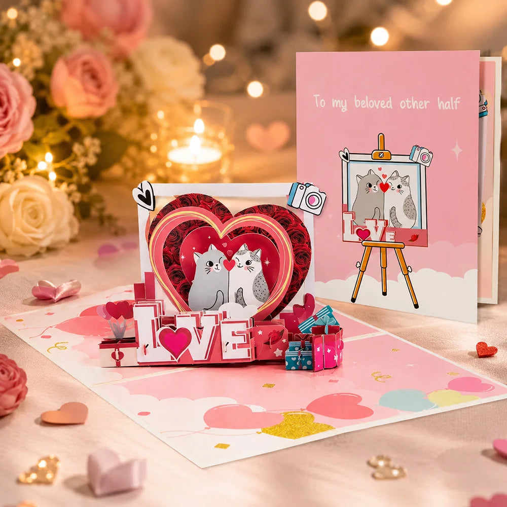 3D Pop Up Flower Greeting Cards or Wedding Card or Anniversary, Thanksgiving, Valentines Day, Birthday, Gift, Thank You Cards, or Handmade Cards