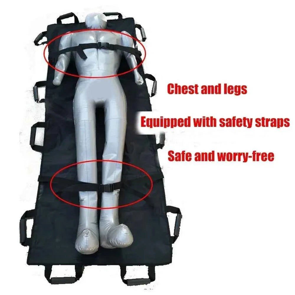 Medical First Aid Stretcher, Adjustable, Portable Emergency Rescue Soft Rack. Thickened Canvas. Elderly, Patients, and Paralyzed Transport