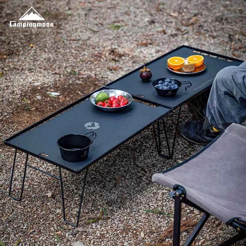 CAMPINGMOON T-230  Simple Field Rack Folding Table, Iron. Multi functional Outdoor. table  Can be Multi layer Paired