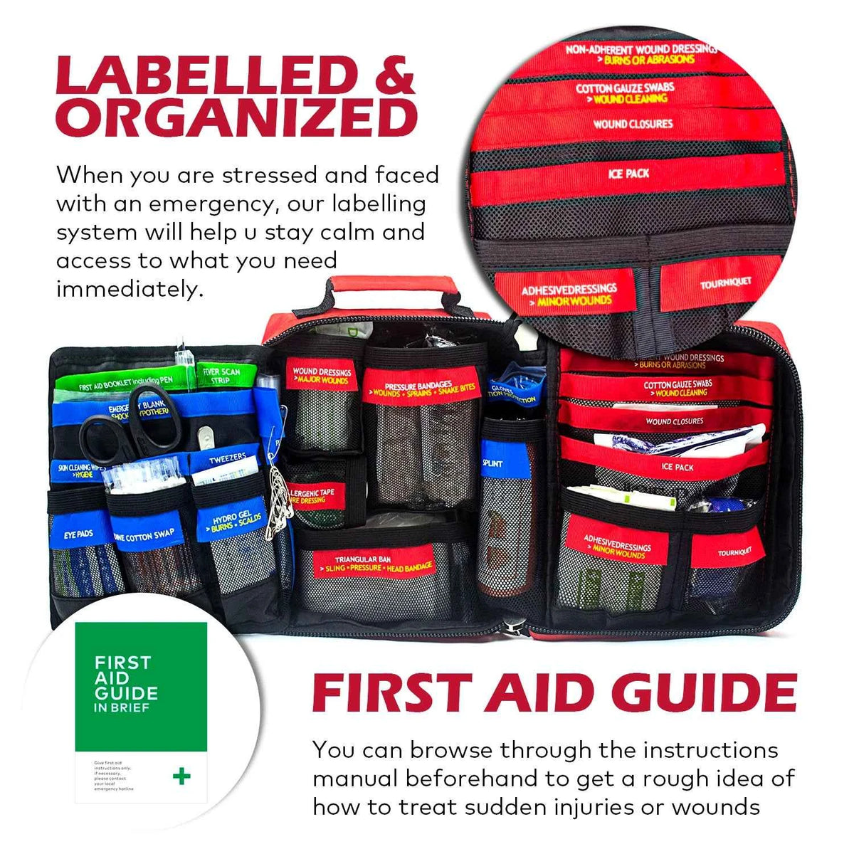 M Molle Professional First Aid Kit Full /Empty Emergency Survival Kit .Trauma Bag for Cycling, Camping ,Hiking, Travel, Outdoor, IFAK