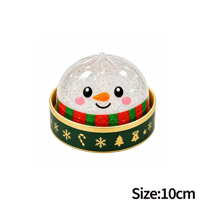 Limited Christmas Dumplings Squishy Glitter Maltose Snowman Set.  Squeeze and  Stress Relief Toys