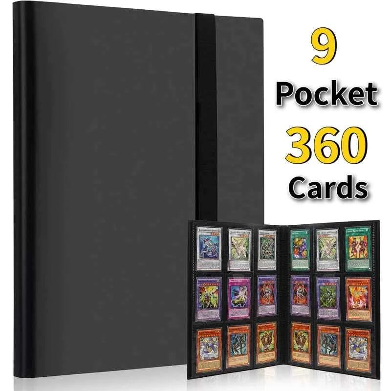 Card Binder with 9 Pocket Trading Card Album Display. Binder 360 Side Loading Pocket. Holder for TCG Yugioh MTG Game Card Book