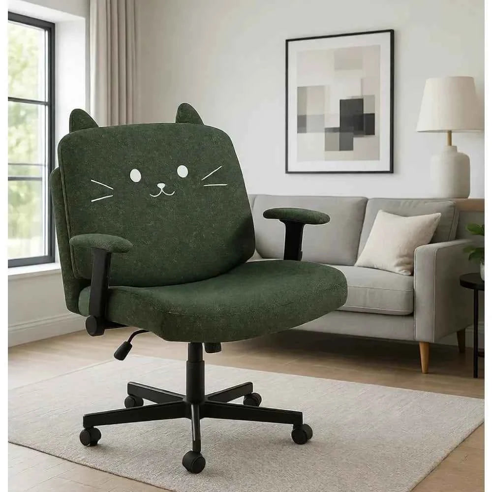 Criss Cross Office Chair with Arms, Castors and Extra Wide Seat for Comfortable Home and Office Use