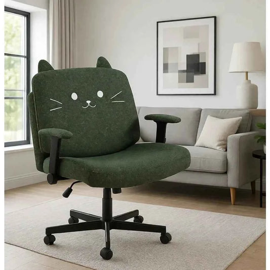 Criss Cross Office Chair with Arms, Castors and Extra Wide Seat for Comfortable Home and Office Use