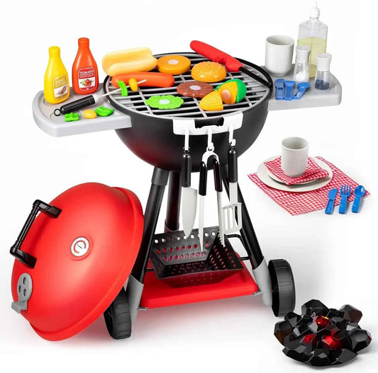 JOYFY 34 PCS  Interactive Toy  BBQ Play Grill Set,