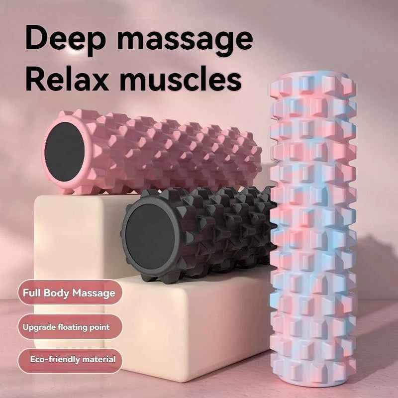 45cm Deep Tissue Massage Roller with High‑Density Foam. Muscle Massager for Legs, Back. Body Pain Relief.  Yoga & Home Fitness