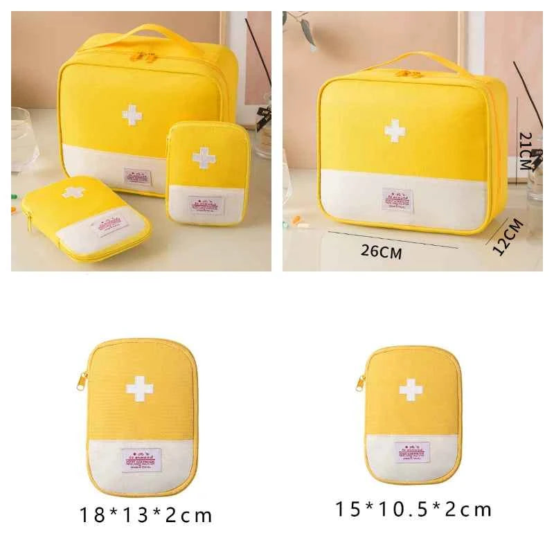 3Pcs Portable Emergency Medical Storage Bag Set, Multipurpose First Aid Kit Organizer for Home, Camping, Travel, Outdoor