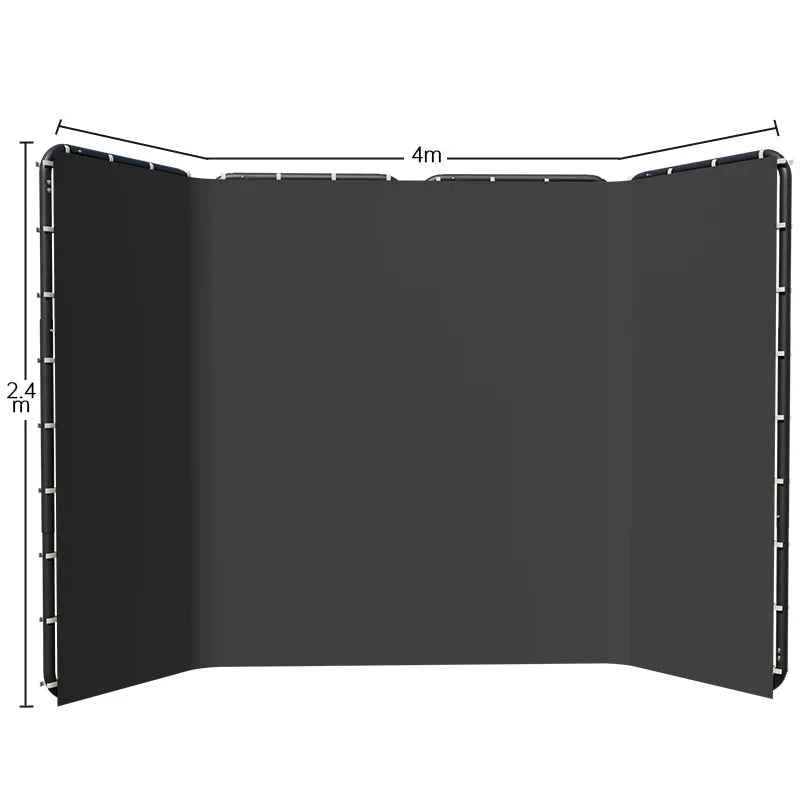SH Green Screen, 2.4X4M. Collapsible Chroma Key Backdrop. Wrinkle-Resistant Fabric. Ultra-Quick Setup.