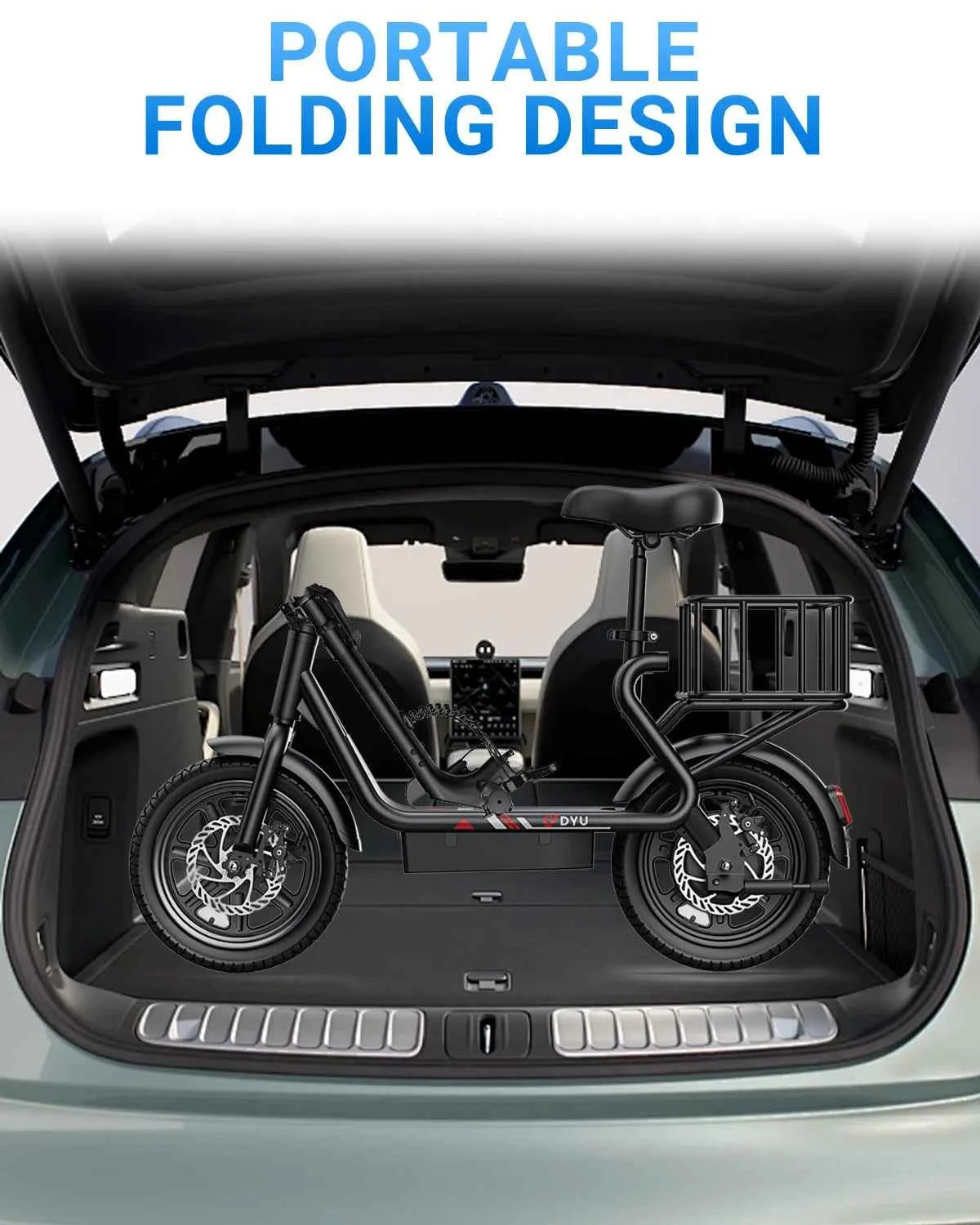 DYU C4 14 inch Folding Electric Scooter. 500W Peak, 20MPH. 280Wh Battery. Compact, City Commuter E-Scooter Style UL2849