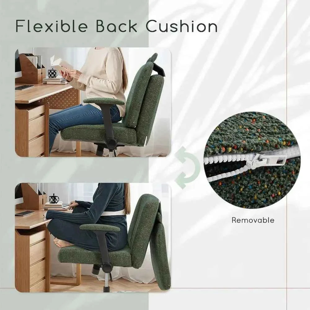 Criss Cross Office Chair with Arms, Castors and Extra Wide Seat for Comfortable Home and Office Use