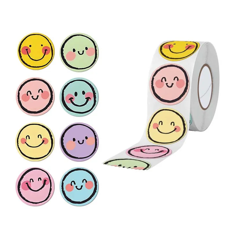 100-500Pcs Cute Kids Reward Stickers that are Self-Adhesive. Thank You Sealing Labels,