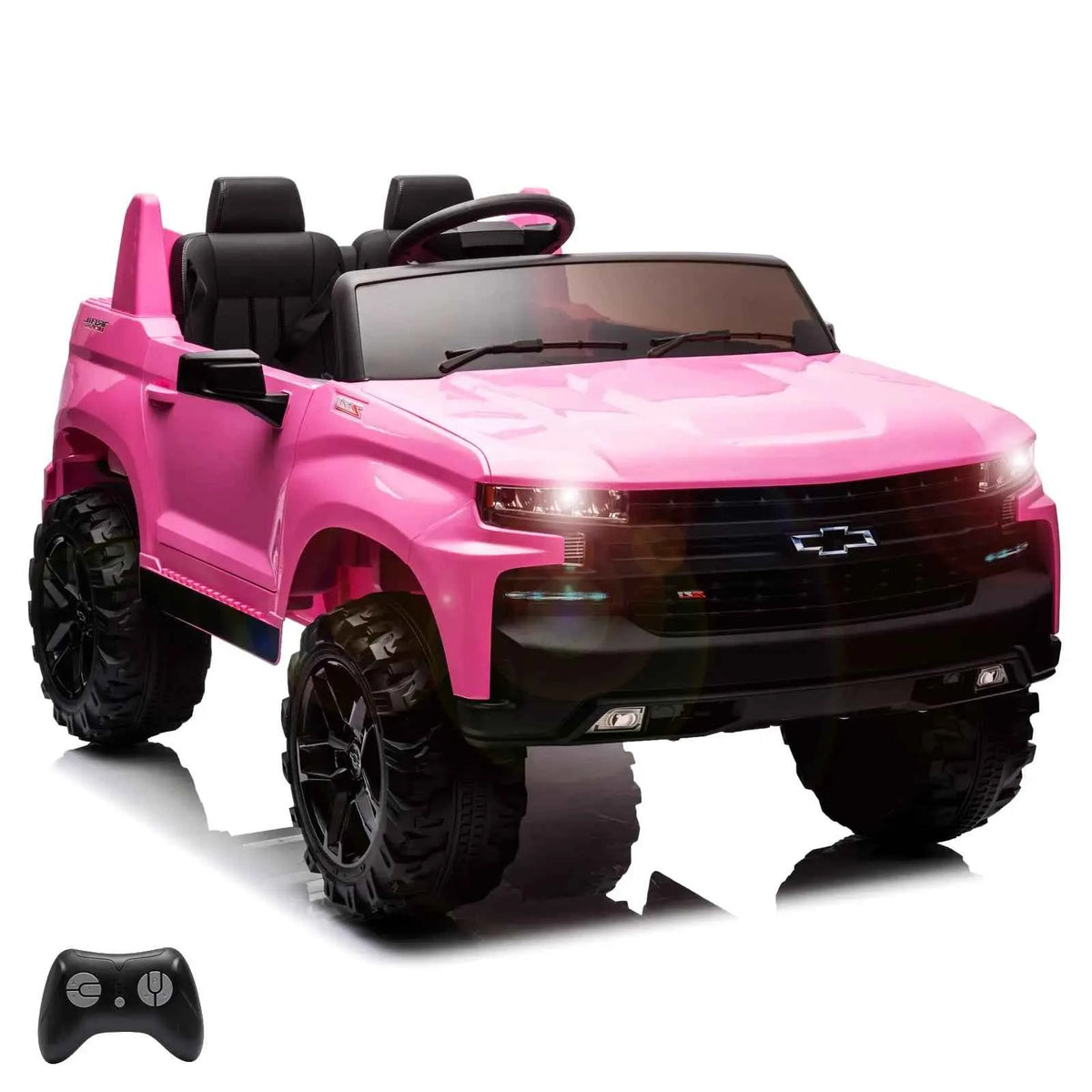 24V 2 Seater Kids Electric Ride On Truck With Parent Remote Control, Dual Motors, Spring Suspension, Music, LED Light
