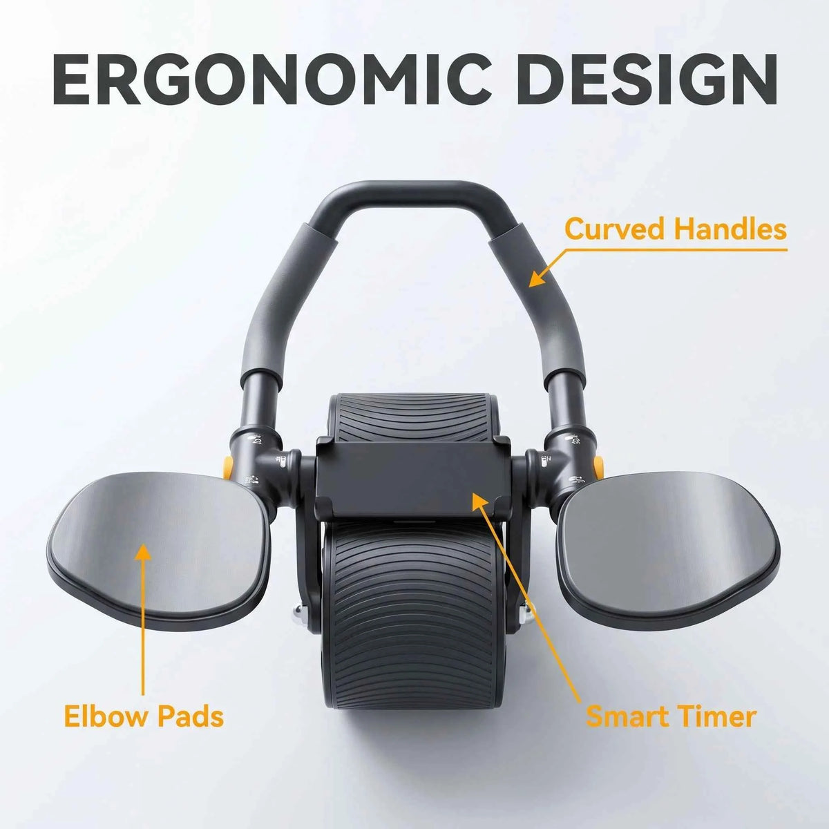 3 IN 1 Core Workout Ab Roller With Knee Pad, Phone Holder, and  Timer