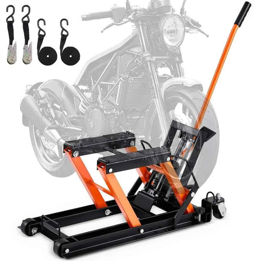 Motorcycle Hydraulic Pump Hoist Jack 1500 LBS ATV Non-Slip Dirt Bike Stand