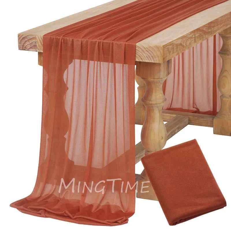 Soft Table Runner, Blush Dust Pink Gauze Rustic, For any Occasion. Dinning Ornament Decoration