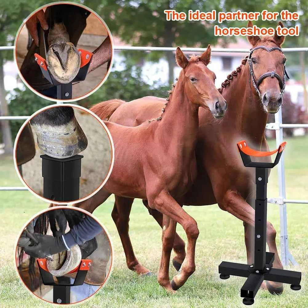 Metal Horse Hoof Stand for Blacksmith or Farrier.  Hoof Jack. Farrier Stand for Veterinary Instruments