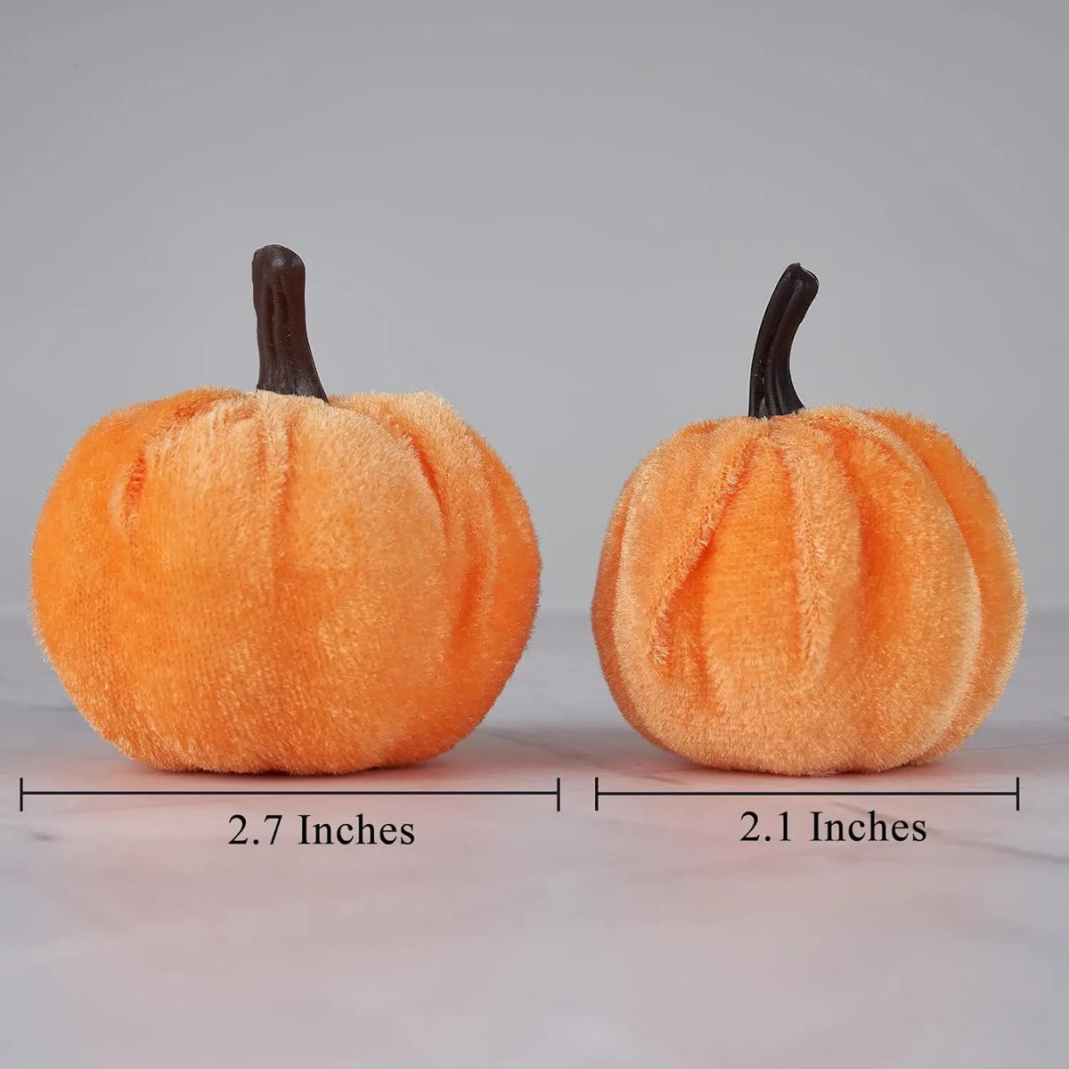 Pumpkin Decor 12pcs of Artificial Velvet. Fall Thanksgiving Decoration