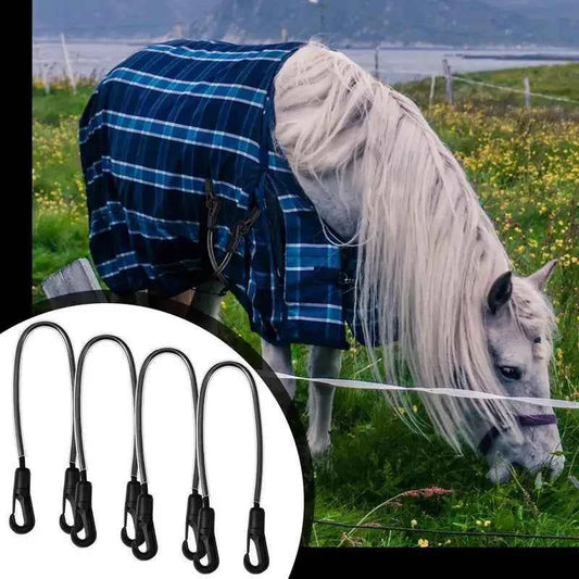 Horse Blanket Sheet with Elastic Leg Straps, Replacement Horse Blanket. Leg Strap Comfortable. Animal Sheet Fixing Belt For Outdoor.
