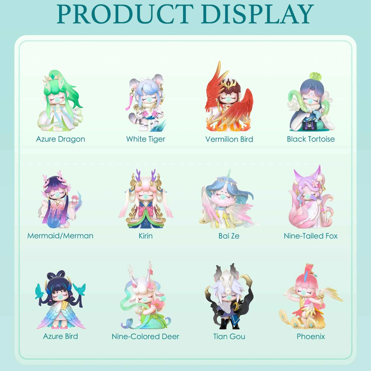 Rolife Nanci Blind Box Oriental Mythological Creatures. Action Figure Collectible Doll Toys Surprise Box for Kids, Friends, Adults