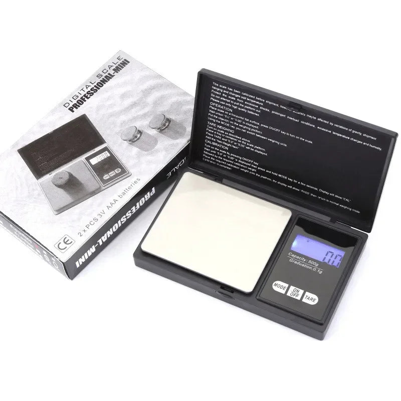 Digital Pocket Scale 1000g x 0.1g. Jewelry or Gold Coin Scale with Stainless Steel Platform. Grams, Ounces, Carats for Precise Weighing