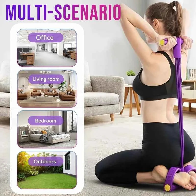 Multi-Scenario Resistance Trainer, 38cm/14.96in, Lightweight & Compact, for Slimming Abdomen,Lifting Chest & Hip, Indoor/Outdoor