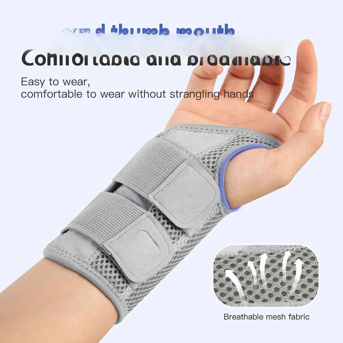 Wrist Brace for Carpal Tunnel. Support Brace with Splints. Hand Support for Arthritis, Tendonitis, Sprain Injuries, Wrist Pain 1PC