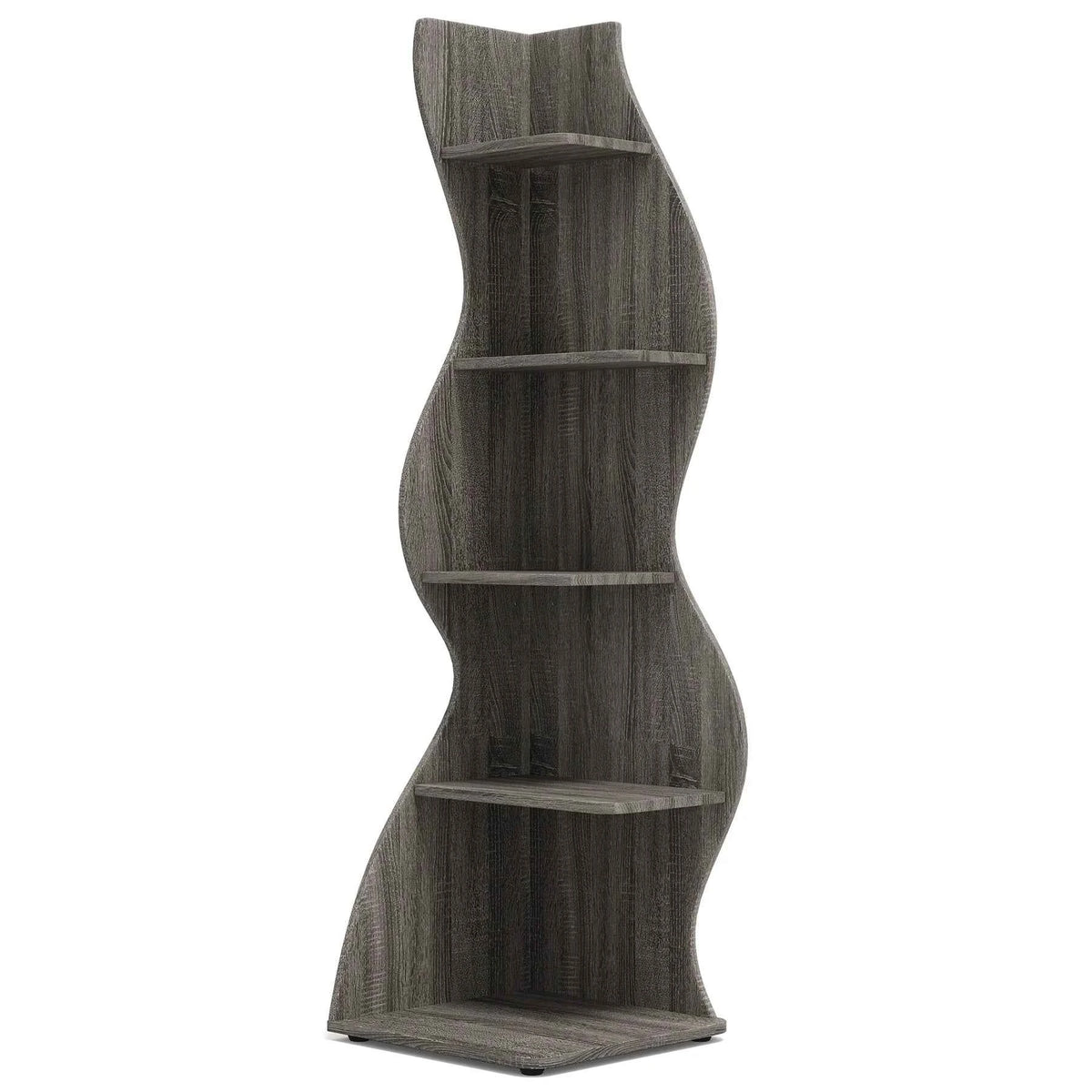 Tribesigns Corner Shelf, Stylish 5-Tier Corner Bookshelf,  Storage Rack. Plant Stand