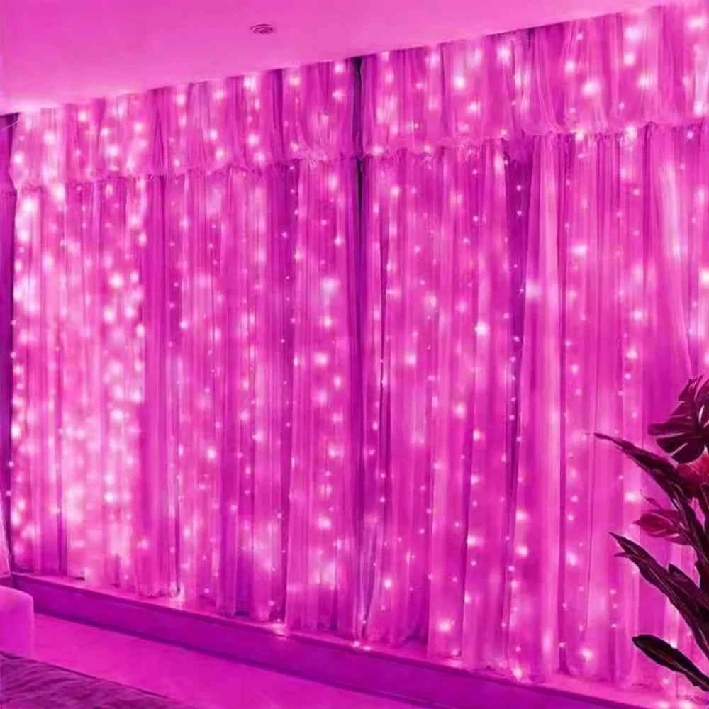 3/6m LED Curtain String Lights. USB Festoon Remote Contro.l Garland Fairy Lights. Wedding, Christmas Decoration for Home, Bedroom