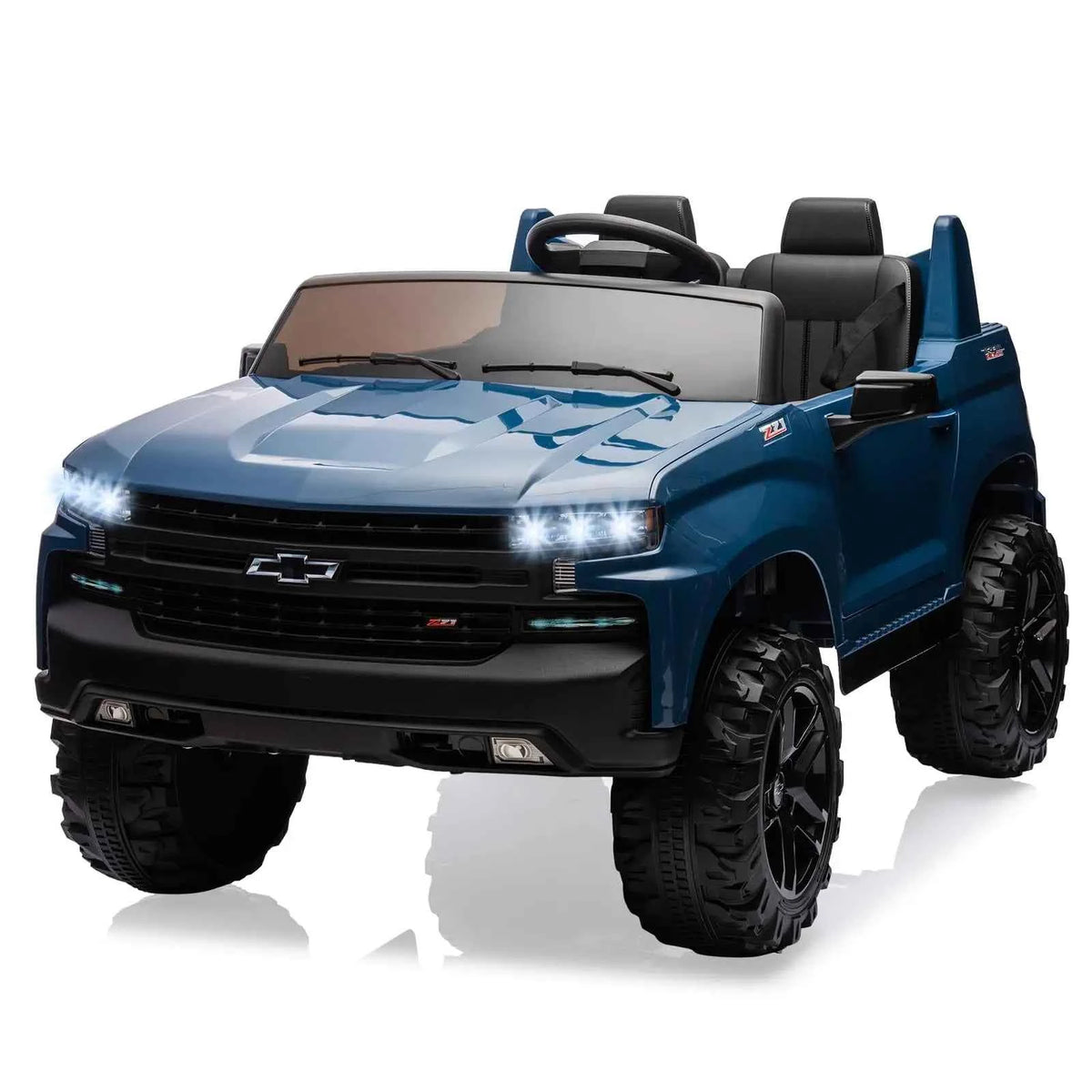 24V 2 Seater Kids Electric Ride On Truck With Parent Remote Control, Dual Motors, Spring Suspension, Music, LED Light