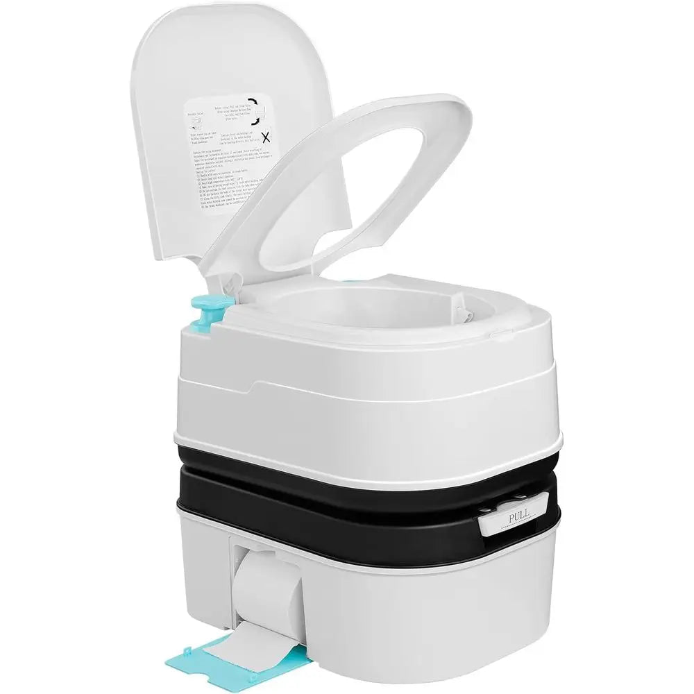 6.34 Gal Portable Toilet for Camping, Large Capacity | Odorless, Leak-Proof, Detachable, Boat Porta Potty with Paper & Detergent