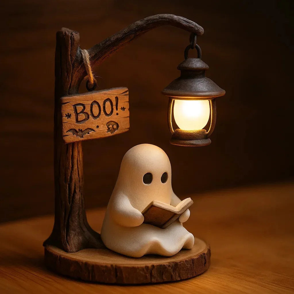 Halloween Witch Ghost 3D  Lantern. Decorative Resin Lantern For  Spooky Party Decoration. Halloween Outdoor or Indoor Lantern