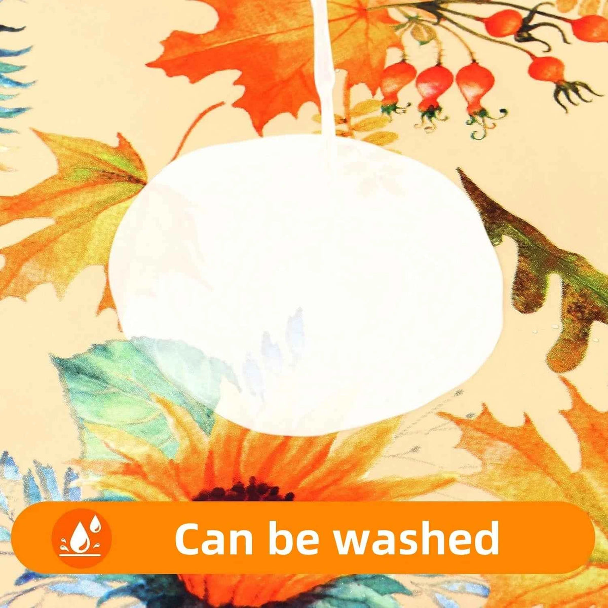 Waterproof PVC Flannel Cover. Elastic Fitted Tablecloth. Floral, Pumpkin,  & Christmas Patterns.