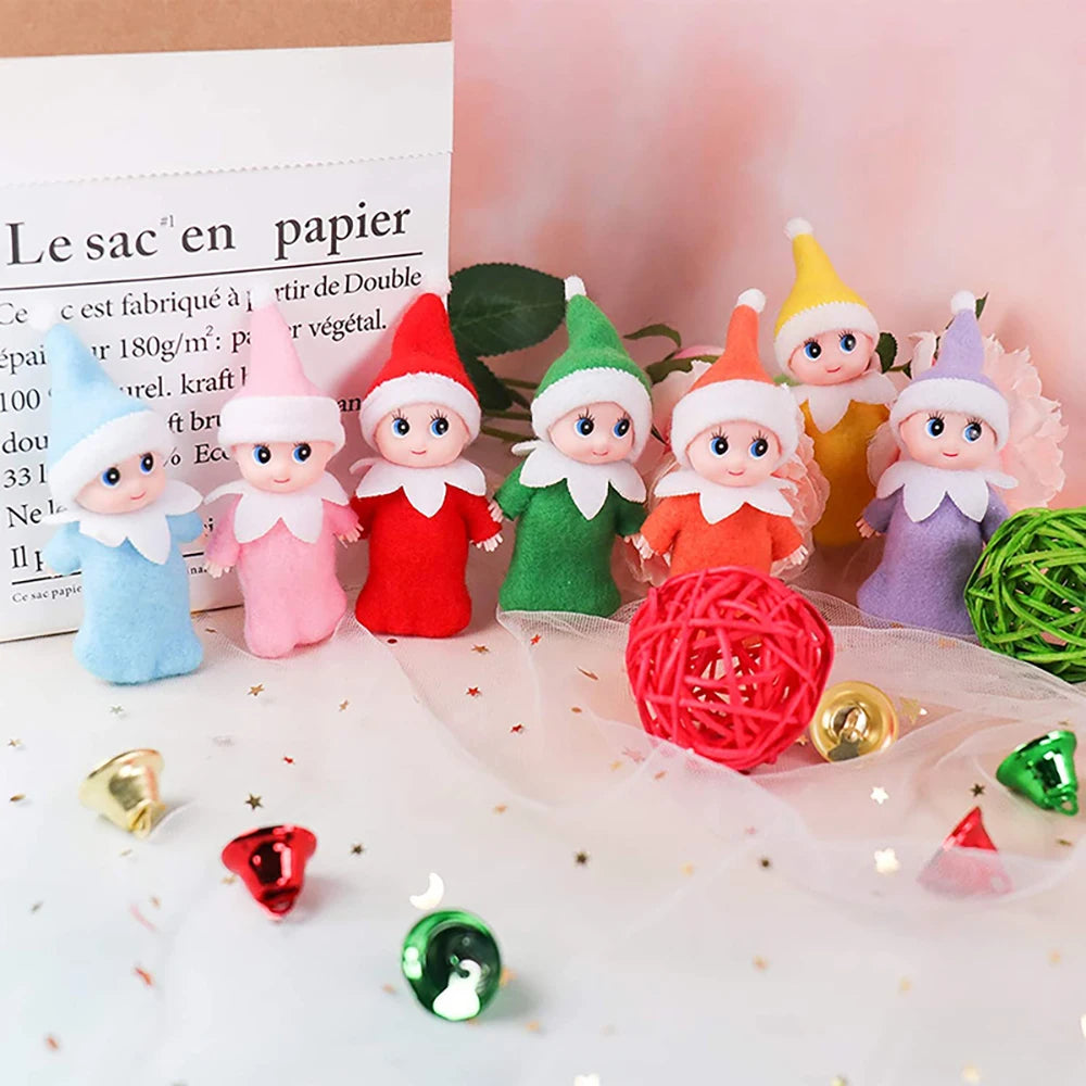 14 PCS Mini Elf Set.  Tiny Elves, Collectible Figurines, Christmas Decorations