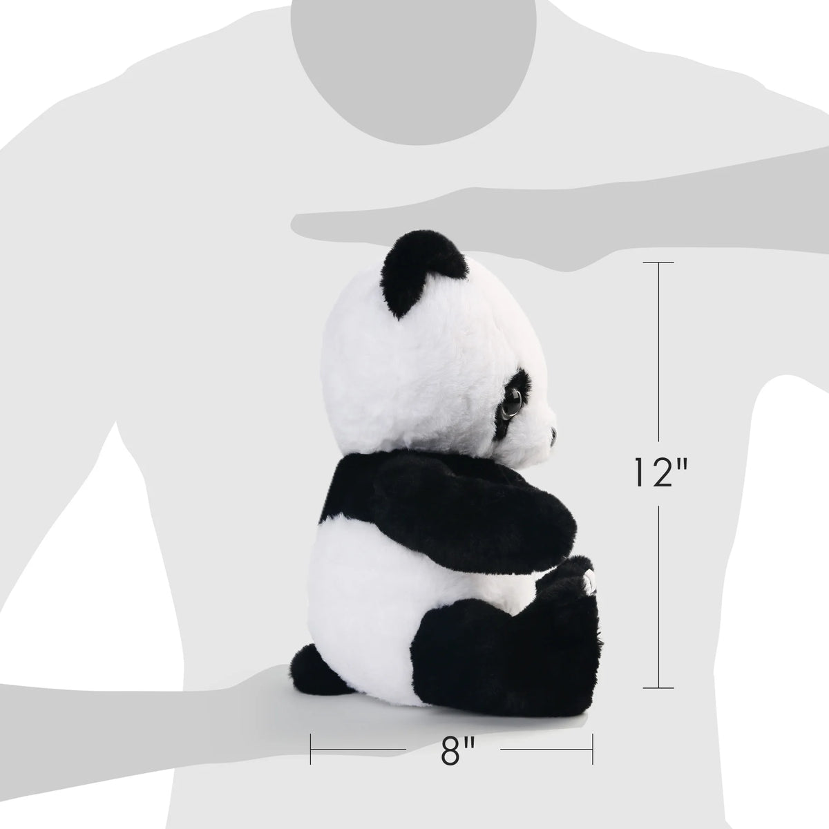 12'' Light Up Panda. Stuffed Animals Kawaii Panda Bear Plush w/ LED Light, Christmas, or Birthday Gift for Kids.  Hugging Toy