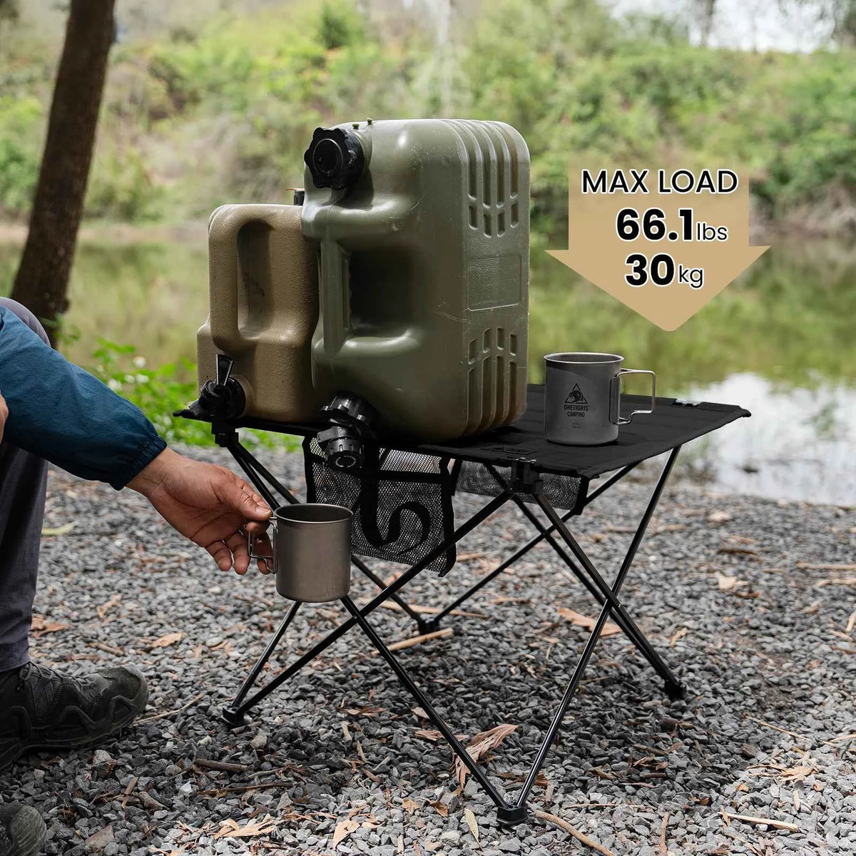 ONETIGRIS Foldable  Lightweight Portable Table, Sturdy & Quick Setup, Holds Up to 66 lbs, Perfect for Camping, Hiking, Backpacking, Picnic, Beach, Travel