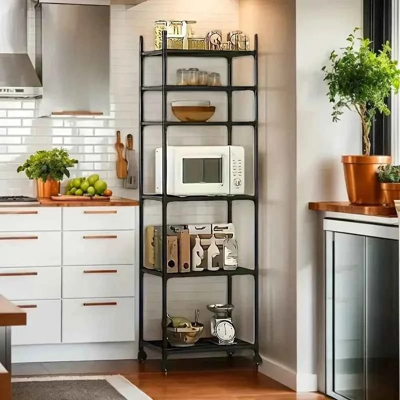 Six-story removable metal wheeled storage cart - Multifunctional storage and more | Open Shelf Design | Foldable