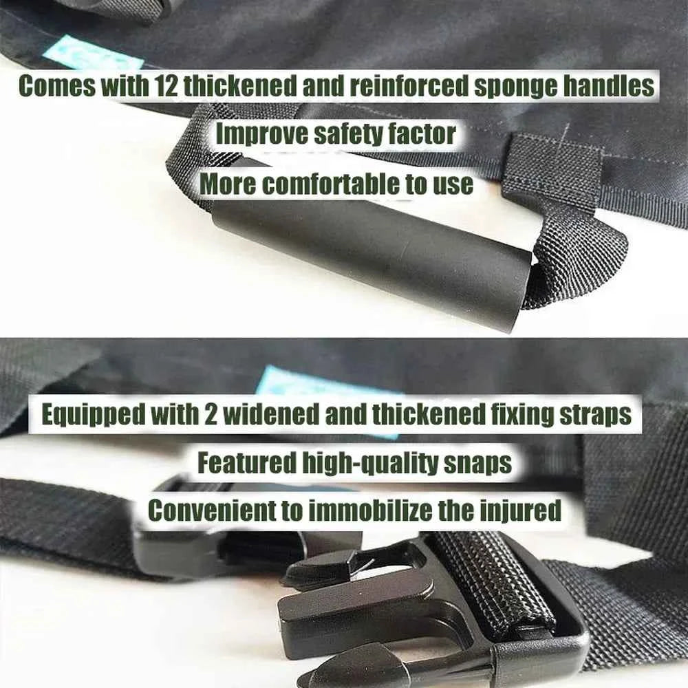 Medical First Aid Stretcher, Adjustable, Portable Emergency Rescue Soft Rack. Thickened Canvas. Elderly, Patients, and Paralyzed Transport