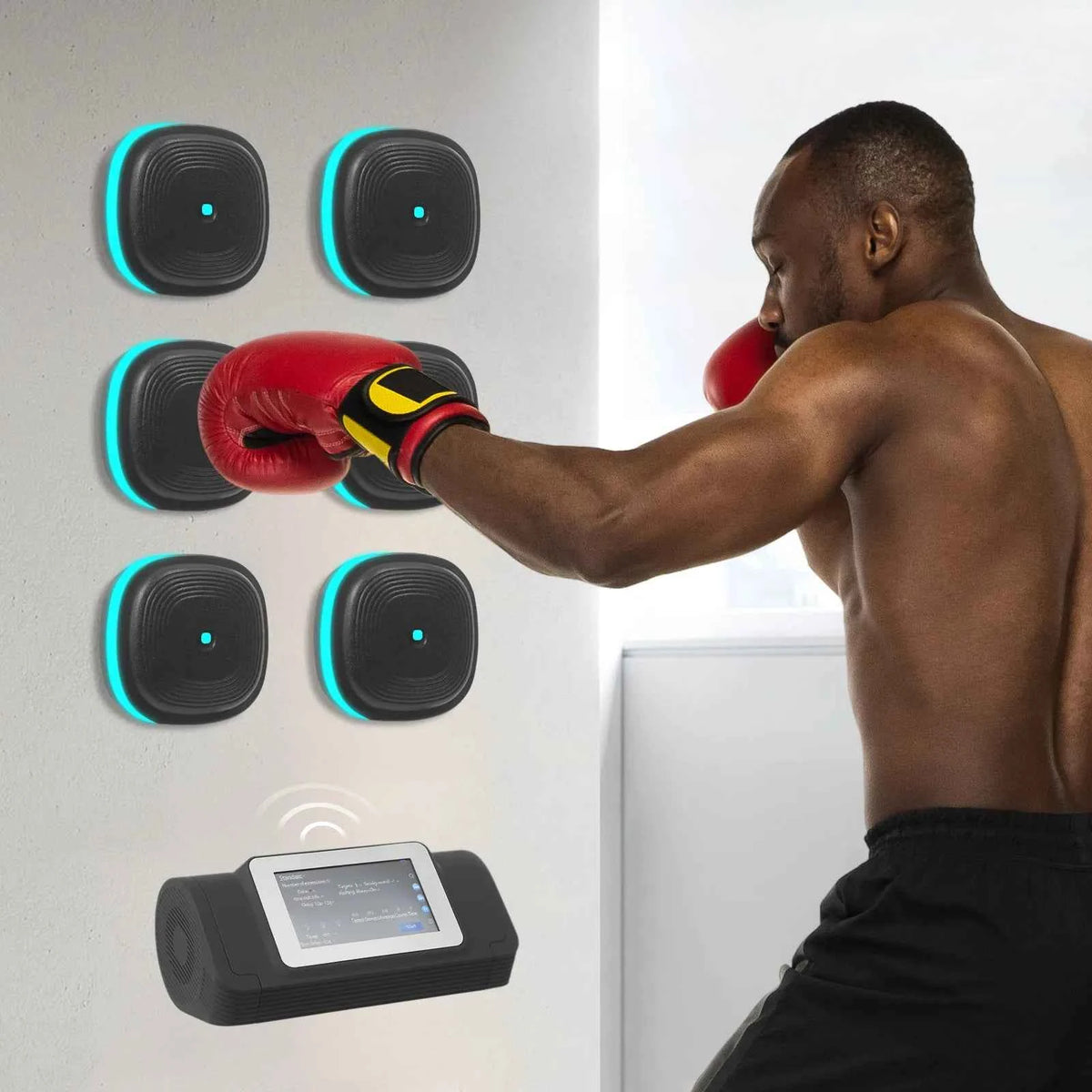 6/8 Music Boxing Machine Split Target Fitness Equipment. Bluetooth Wall Target. Sandbag Agility Reaction. Training for Home