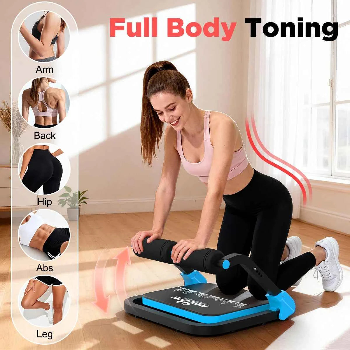 Adjustable Core Training Machine. Sit up Exercise Equipment. Foldable Portable Fitness Equipment