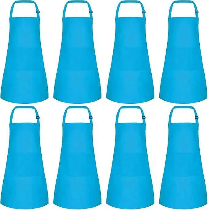 8-24PCS Adjustable Apron Bulk with 2 Pockets DIY Painting Aprons for Baking, Painting, Birthday Party Favors. Different Colors