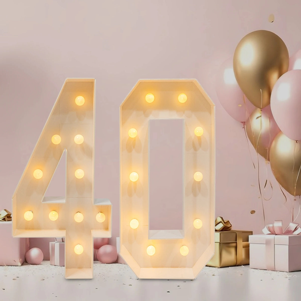 30/40/50/60 LED Light Up Numbers. 30th/40th/50th/60th Birthday Party Decoration Light Up Numbers 