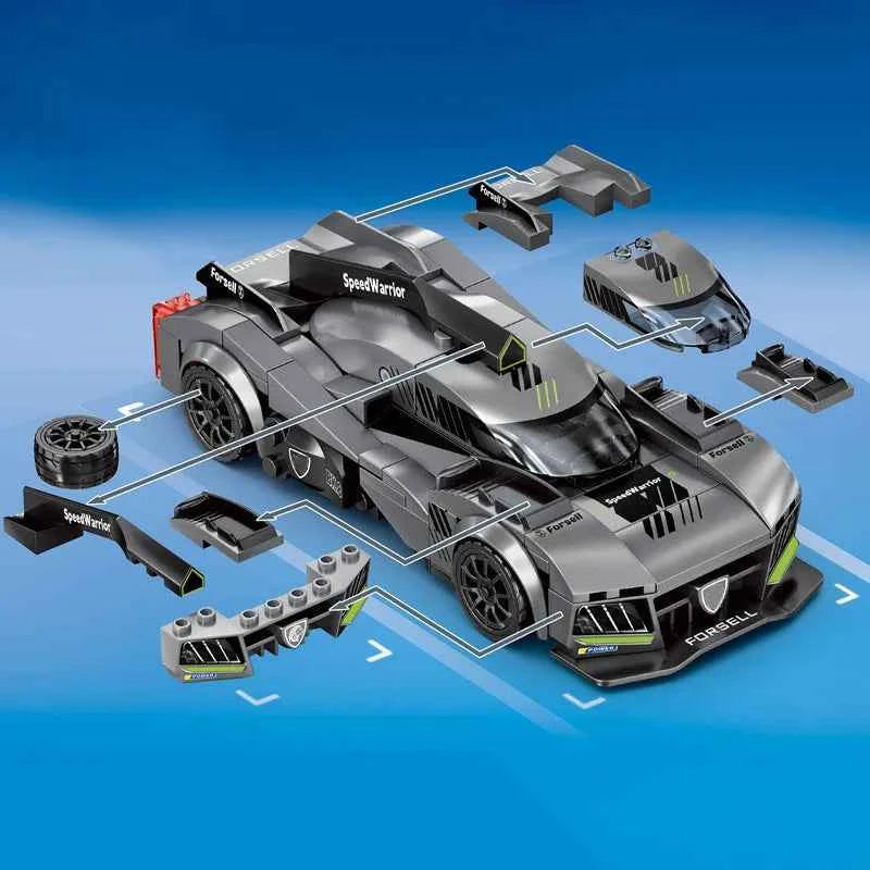 Sports Car Supercar Assembly Building Blocks. MOC Racing Vehicle Model Construction Set .Toys Christmas Gift