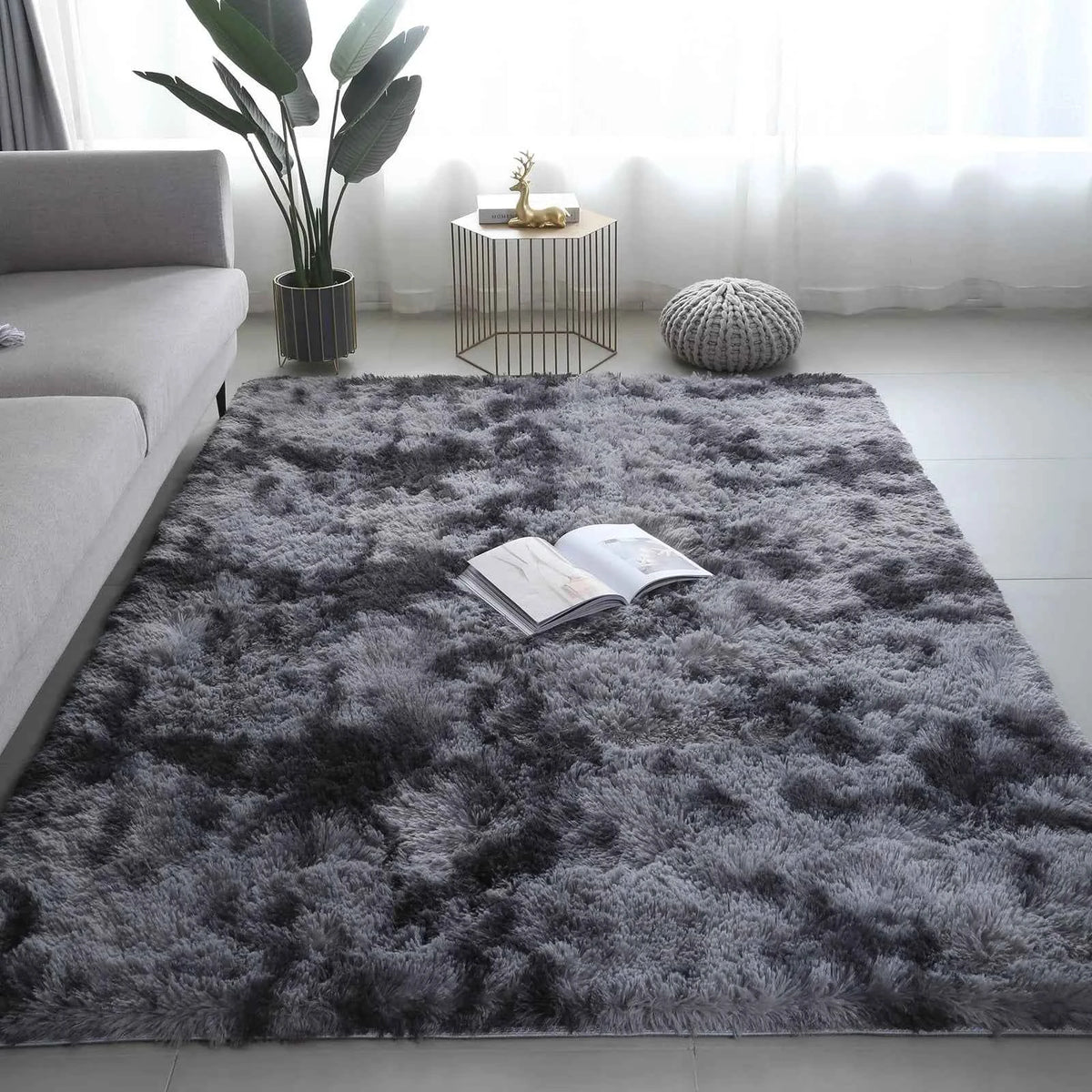 VIKAMA Ultra-Soft Puffy Rug Indoor Floor Mat, for any room of the home