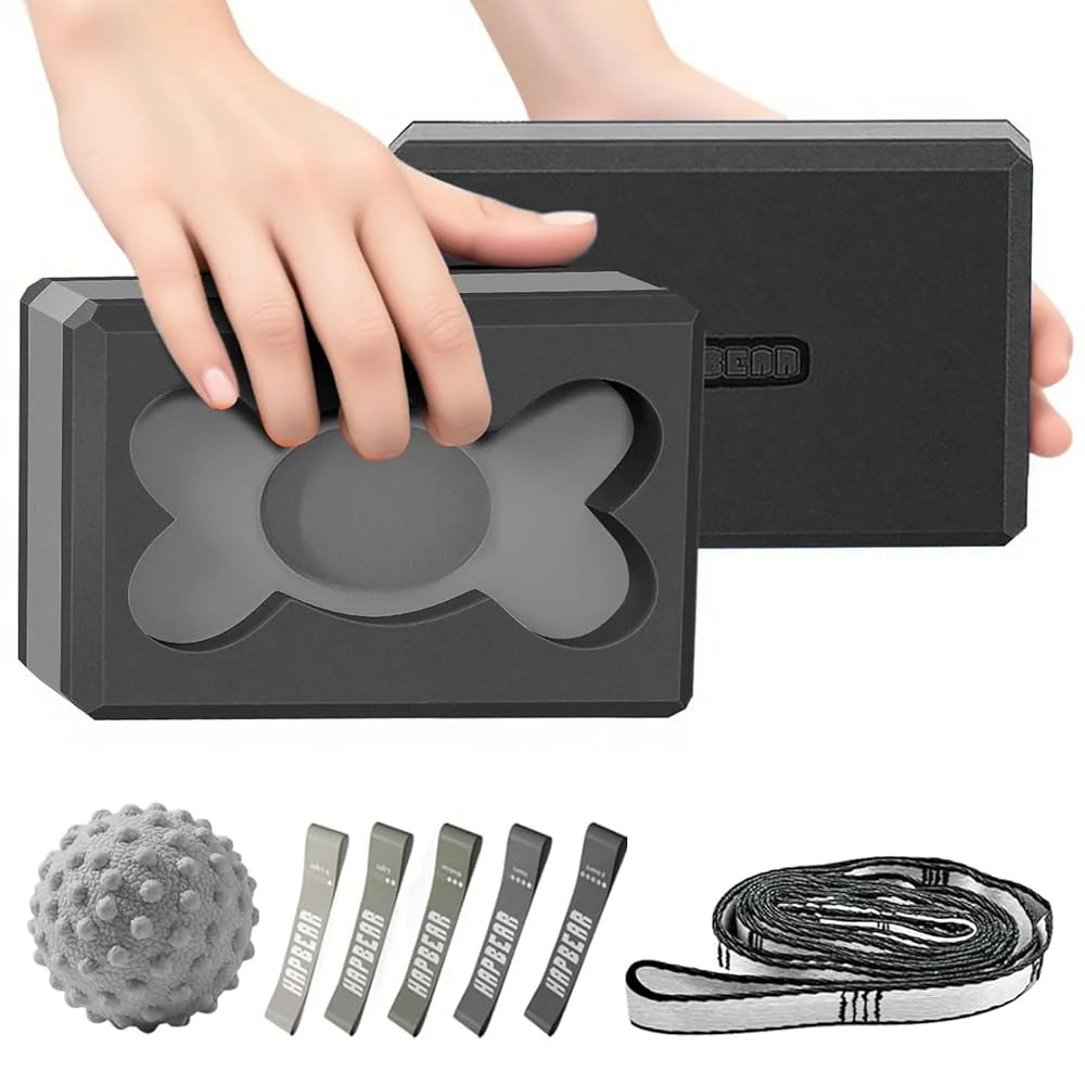 HAPBEAR  Yoga Blocks - Made from High-Density Foam, Lightweight, Supportive, And Odor-Free - Essential Yoga Gear for Women or Men, Gym