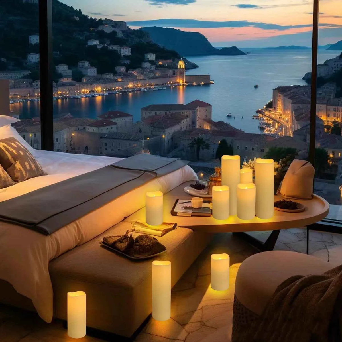 24-144 Units/Set of Waterproof Indoor Flameless LED Candle Lights. Party Supplies for Gatherings and Festivals
